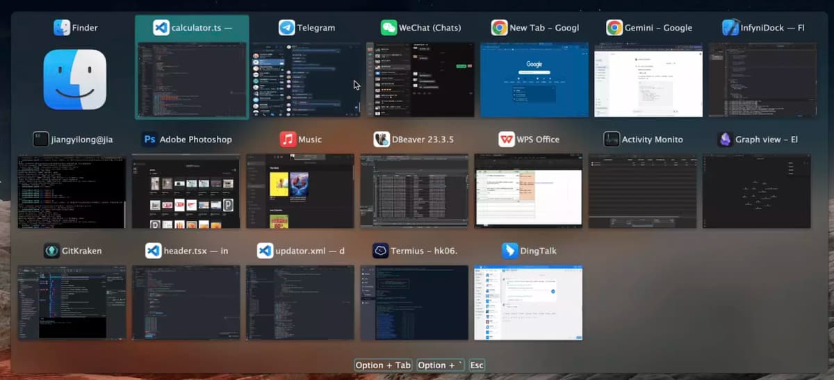 Option + Tab for Fast Window Switching